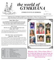 July - California Gymkhana Association