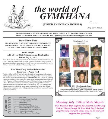 July - California Gymkhana Association