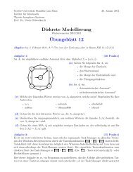 Übungsblatt 12 - Theorie komplexer Systeme - Goethe-Universität