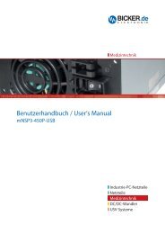 User's Manual - Bicker Elektronik