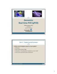 Genomics Real time PCR (qPCR)