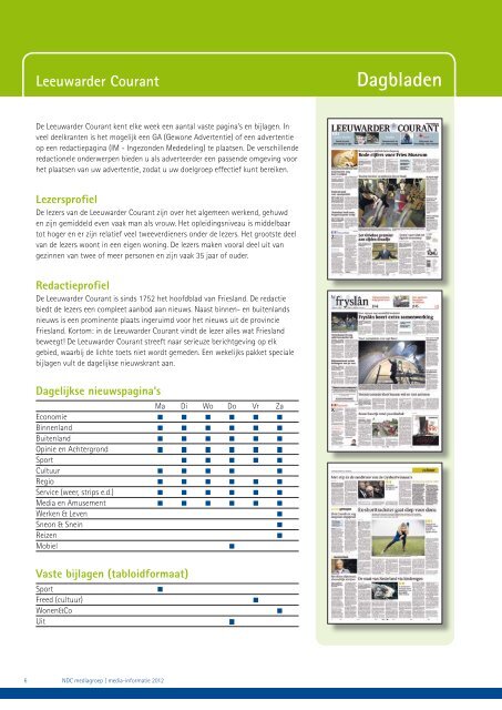 Mediainformatie 2012 - NDC mediagroep