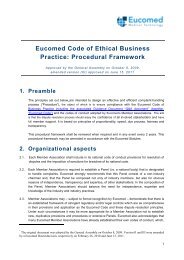 Eucomed Code of Ethical Business Practice: Procedural Framework