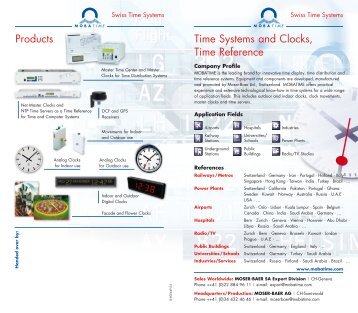 Company Profile - MOBATIME Swiss Time Systems