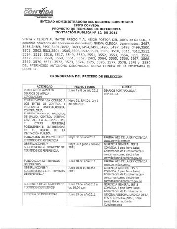 entidad administradora del regimen subsidiado eps's convida ...