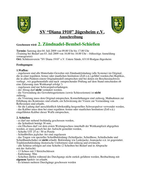 2. Zündnadel-Bembel-Schießen - Schmids Zuendnadel Info-Seite