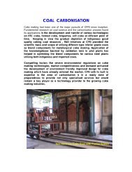 coal carbonisation - Central Institute of Mining and Fuel Research