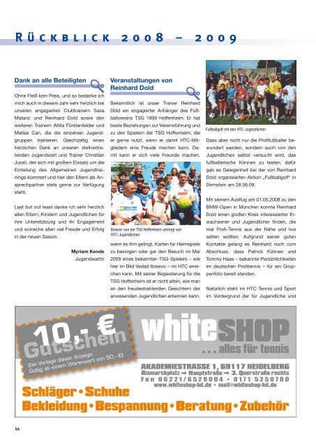 HTC Clubzeitung 2010  - Heidelberger Tennisclub 1890 eV