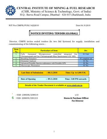 CSIR, Ministry of Science & Technology, Govt. of India