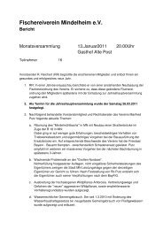 Fischereiverein Mindelheim eV Bericht