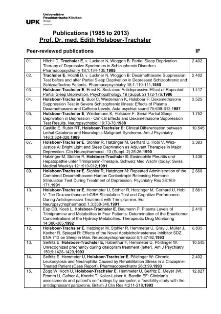 Publikationsliste Holsboer-Trachsler.pdf - UniversitÃ¤re ...