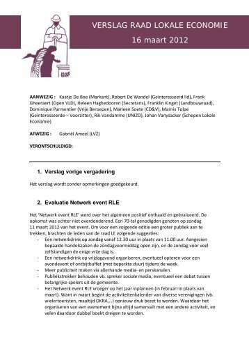 verslag van 16 maart 2012 - Gemeente Langemark-Poelkapelle