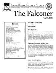 The Falconer May 13, 2011 - Bishop Dunne Catholic School