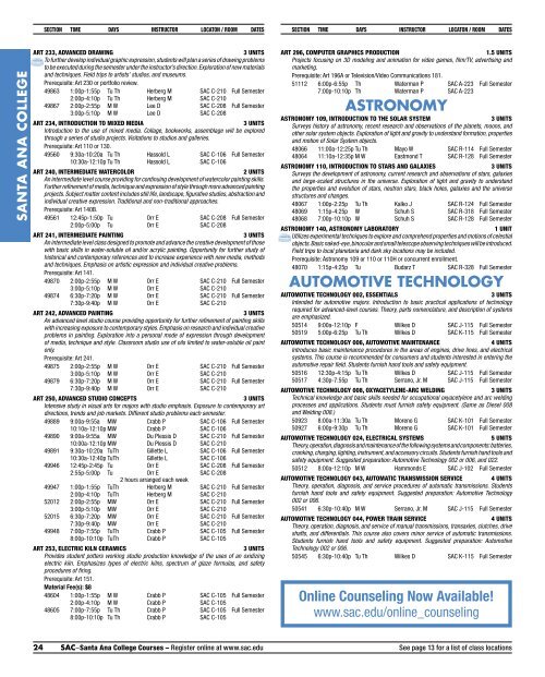 Fall 2011 - Santa Ana College