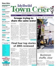 (951) 659-2145 - Idyllwild Town Crier