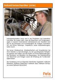Industriemechaniker - Stand 01.09.2012 - Fels