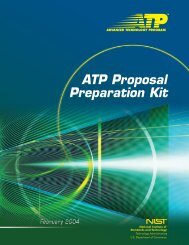 ATP Proposal Preparation Kit - NIST Advanced Technology Program ...