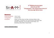 27 e StAM-congres/ Verslag werkgroep 1 - St.AM-Vlaanderen