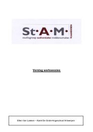 27 e StAM-congres/ Verslag werkgroep 2 - St.AM-Vlaanderen