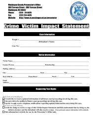 Victim Impact Statement - Muskegon County