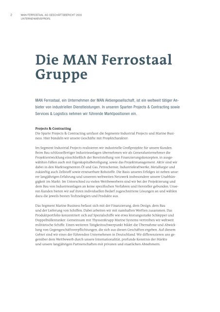 Bericht des Aufsichtsrates - Ferrostaal