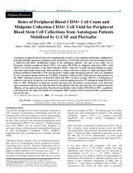 Roles of Peripheral Blood CD34+ Cell Count and Midpoint ...