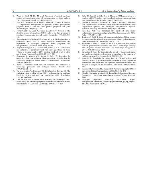 Roles of Peripheral Blood CD34+ Cell Count and Midpoint ...