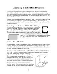 Laboratory 6: Solid State Structures