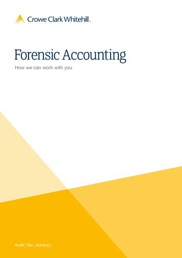 Forensic accounting brochure - pdf - Crowe Horwath International