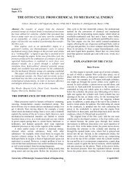 THE OTTO CYCLE: FROM CHEMICAL TO MECHANICAL ENERGY