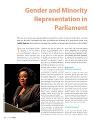 Gender and Minority Representation in Parliament