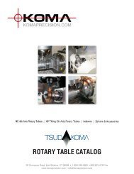 ROTARY TABLE CATALOG - Koma Precision, Inc.