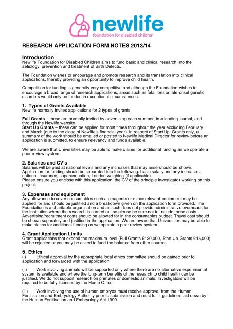 Download the PDF - Newlife Foundation