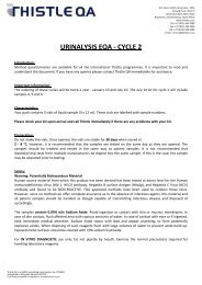 URINALYSIS EQA - CYCLE 2 - Thistle QA