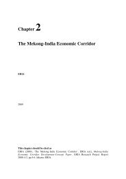 Chapter 2 The Mekong-India Economic Corridor - ERIA