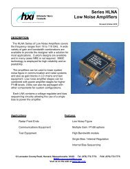 Series HLNA Low Noise Amplifiers - Hxi.com