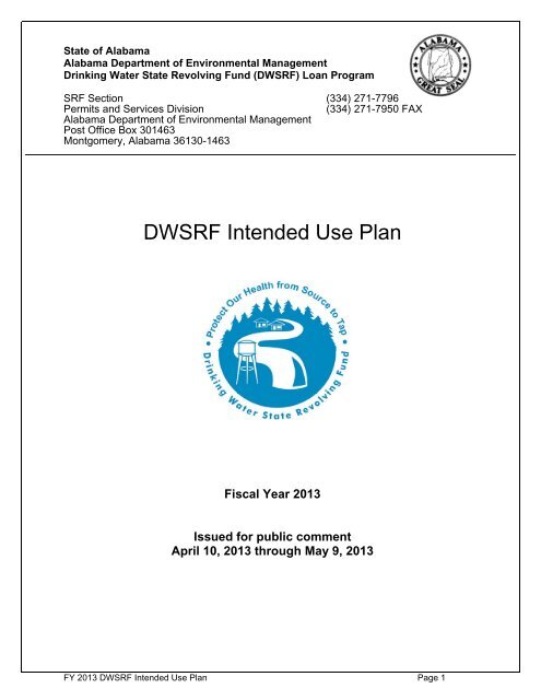 DWSRF - Alabama Department of Environmental Management