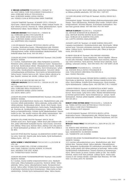 dobermann vuosikirja 2009 - Suomen Dobermannyhdistys