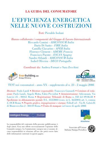 guida del consumatore: l'efficienza energetica nelle nuove costruzioni