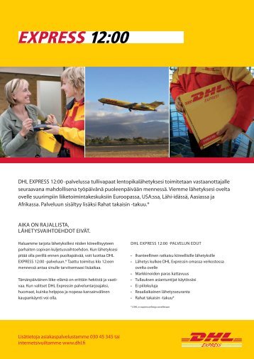 DHL Express 12:00-palveluesite