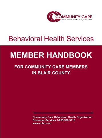 MEMBER HANDBOOK - Community Care Behavioral Health