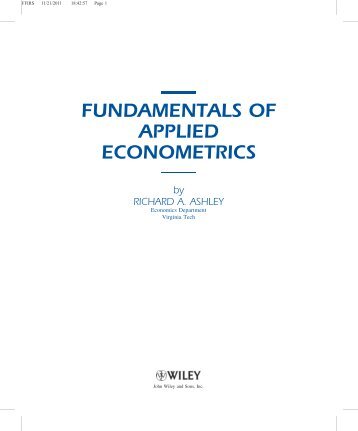 fundamentals of applied econometrics - Richard Ashley - Virginia Tech
