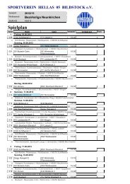 SPIELPLAN SAISON 2012/2013 - SV Hellas 05 Bildstock