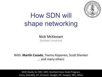 How SDN will shape networking - Open Networking Summit