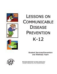 lessons on communicable disease prevention - Student Services ...