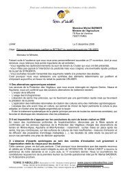 Lettre de Terre d'Abeilles au Ministre de l'Agriculture Michel BARNIER