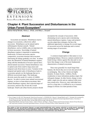Chapter 4: Plant Succession and Disturbances in the Urban Forest ...
