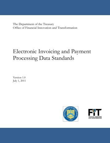 Electronic Invoicing and Payment Processing Data Standards