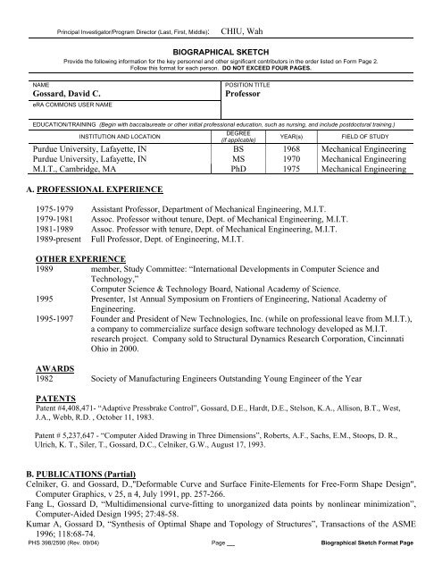 Curriculum Vitae - MIT Department of Mechanical Engineering