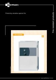 Fire resistant security products - Wertheim